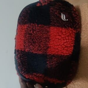 Fabletics Belt Bag Teddy/Holly Berry Buffalo Check